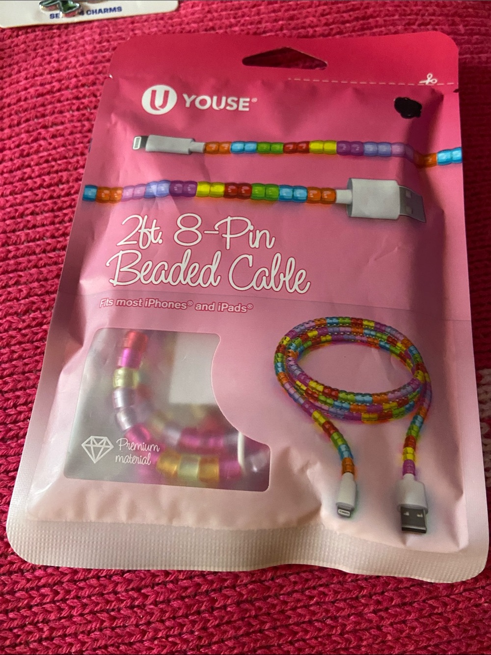 2ft 8-Pin Beaded Cable - Multicolor